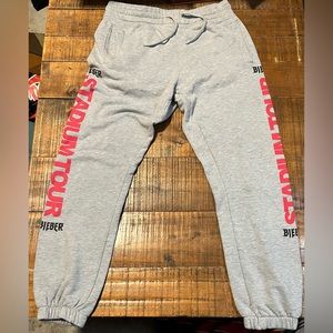 2017 Justin Bieber Stadium Tour jogger sweatpants Small
